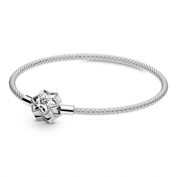 Pandora Bright Snowflake Mesh Bracelet - Picture 1 of 14